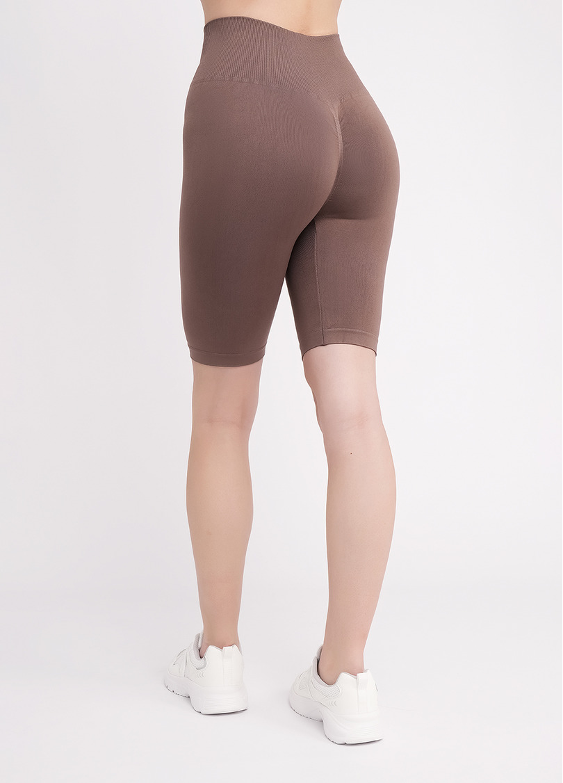 Велосипедки с пуш-ап эффектом бесшовные TRACKS SHAPE deep taupe (коричневый)